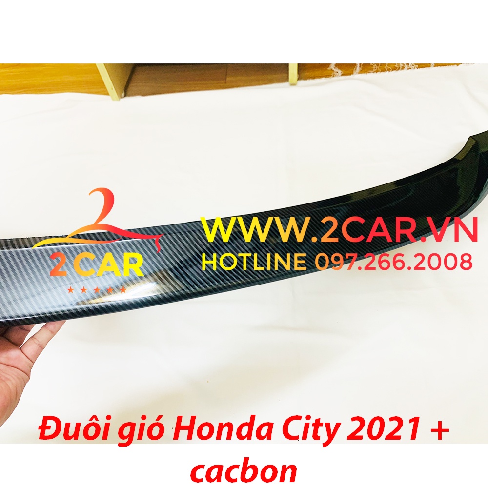 Đuôi gió liền cốp CARBON xe Honda City 2021- 2022- 2023 vân cacbon Cao Cấp sơn sẵn