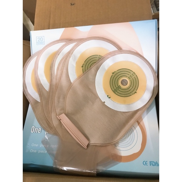 Túi hậu môn nhân tạo loại đục 1 mảnh, 2 viền bám dính