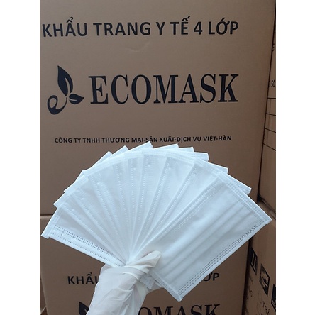 Khẩu Trang Y Tế Cao Cấp Ngăn Khuẩn 4 Lớp Ecomask (Hộp 50 cái)