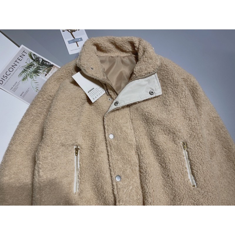 Áo Khoác Bomber Lông Cừu - Áo bomber nữ | BigBuy360 - bigbuy360.vn