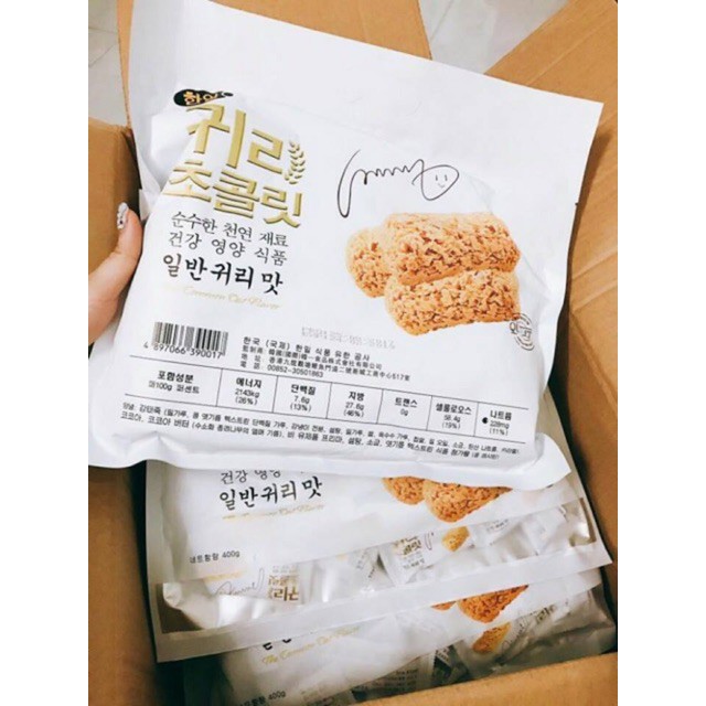 Combo 3 gói Bánh yến mạch Hàn Quốc túi 400gr ( 3 túi 1200gr ) hỗ trợ giảm cân, tốt cho sức khỏe SutoShop