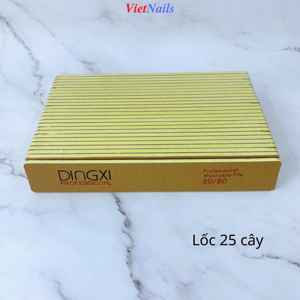 Lốc 25 Dũa Móng Tay Dingxi Dũa Da Bò Nhám Nhật Độ Nhám 80/80