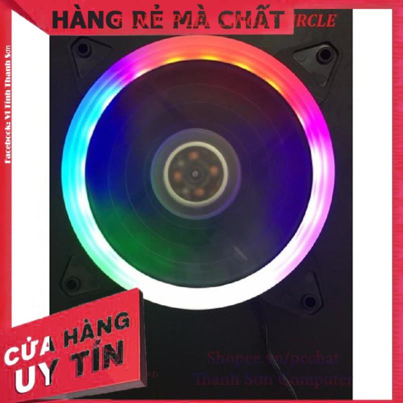 [Mã PC10K20X  hoàn đến10K xu] FAN CASE VSP 12CM LED SINGLE CIRCLE - Linh Kiện Phụ Kiện PC Laptop Thanh Sơn