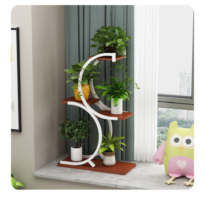 Kệ trang trí cây cảnh trong nhà  IRS Bonsai Shelf. Đơn giá 1 chiếc - 1 bên - Mã KH03. Freeship XTRA - Voucher - Combo