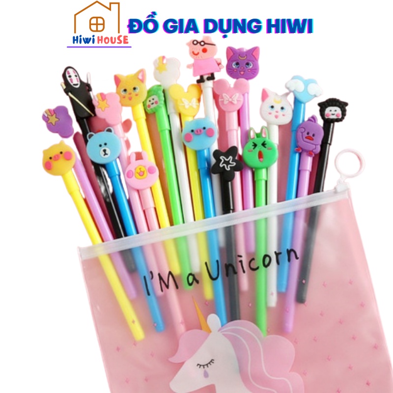 Set 20 chiếc Bút siêu xinh cute mẫu mới kèm túi đựng dễ thương