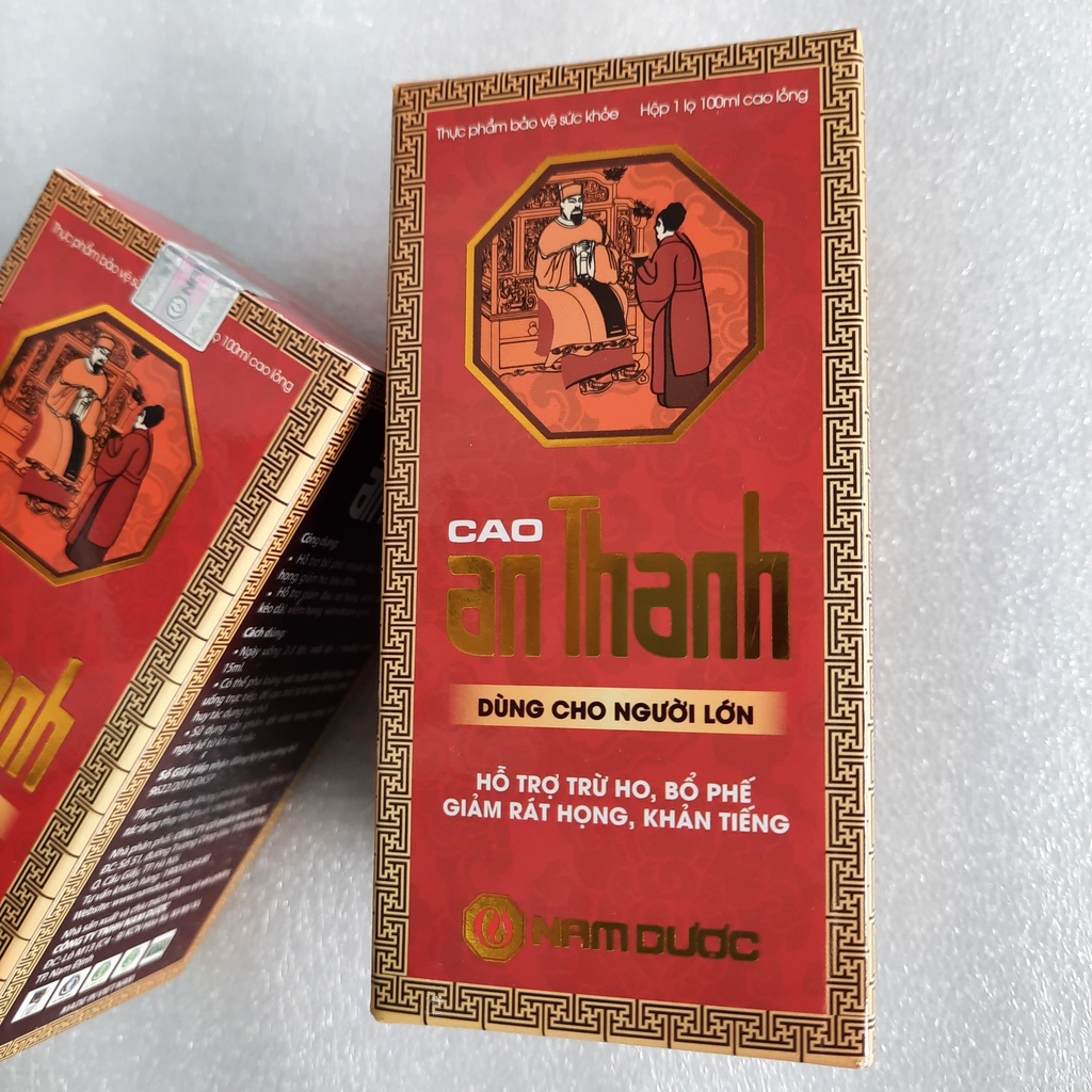 Cao An Thanh - Siro Ho Giúp Bổ Phế, Giảm Đau Rát Họng, Khản Tiếng - Chai 100ml