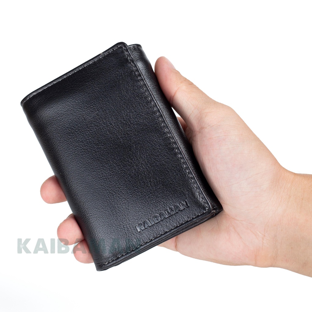 Ví Nam Da Bò 3 Gấp Nappa Cao Cấp  - KAIBAMAN