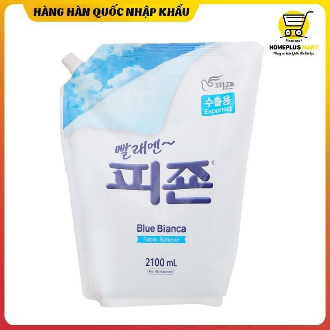 Nước xả vải Hàn Quốc hương Bianca Pigeon (Túi xanh 2100ml) - homeplusmart