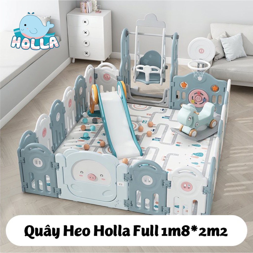 Quây heo Holla Full 1m8x2m có thảm có bóng