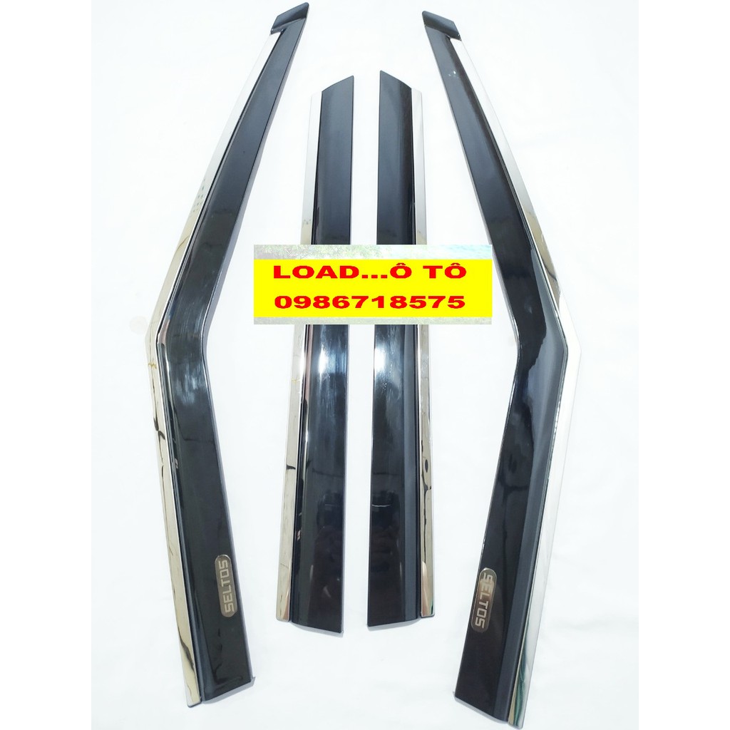 Vè Che Mưa Xe KIA Seltos 2023-2020 Chỉ Inox Cao Cấp, Hàng Chất Lượng Nhất Việt Nam