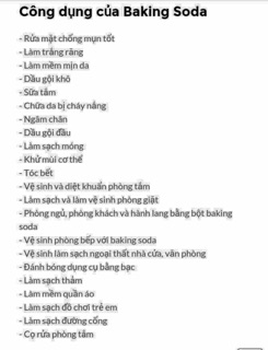 Bột Backing Soda MỸ 1001 công dụng