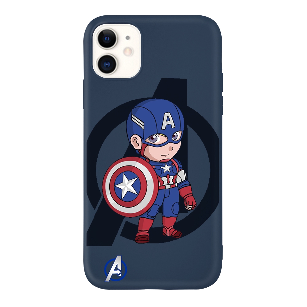 Ốp lưng iphone hoạ tiết phim Avengers Captain America/Ironman/Spiderman iPhone 11 11Pro 11ProMax 6 6s 7 8 X XS 12promax