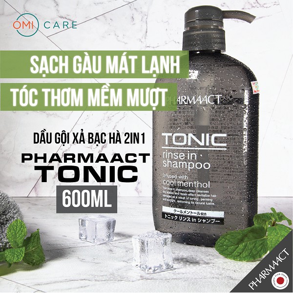 Combo Dầu Gội Xả 2in1 + Sữa Tắm PharmaAct Tonic &amp; PharmaAct Cool Body Soap