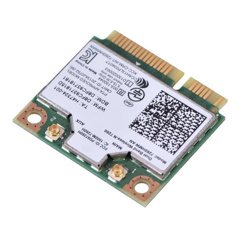 [Ready Stock] Card Wifi Băng Tần Kép Intel 7260an 7260hmw Mini Pci-E 300m Bluetooth 4.0 Chất Lượng Cao