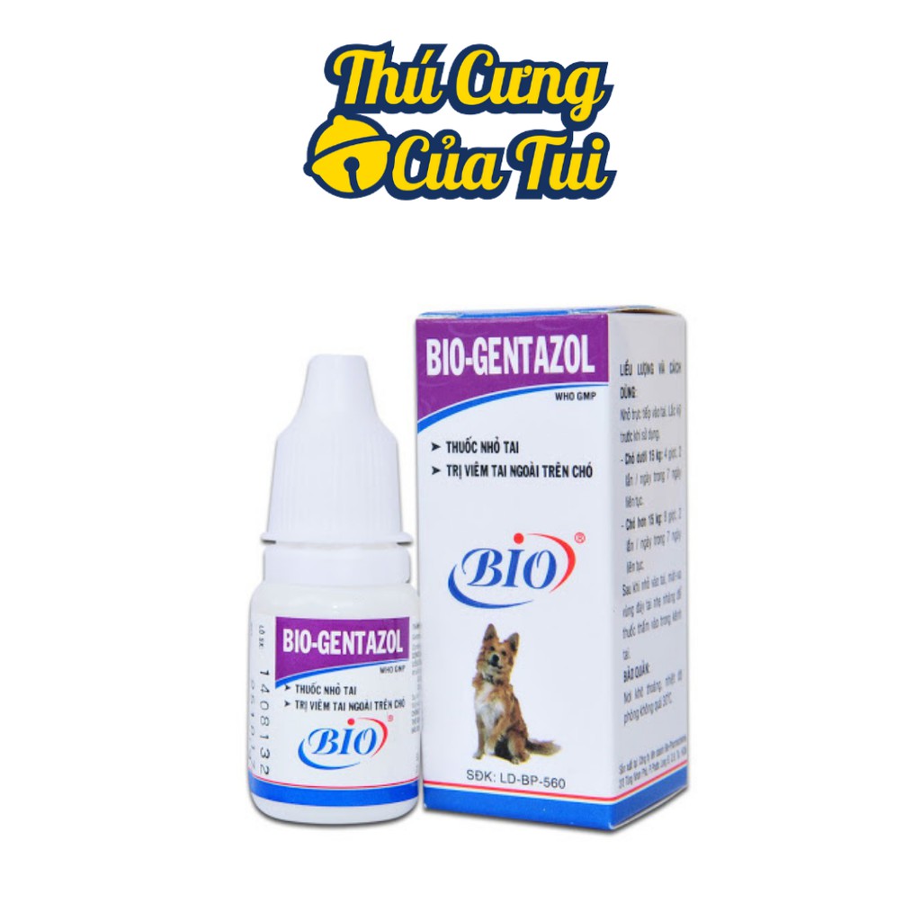 Chai Nhỏ Tai Bio-Gentazol Cho Chó - Thú Cưng Của Tui
