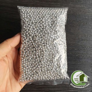 Bịch hạt cườm đính áo, làm đồ cột tóc màu bạc - bịch 100gr