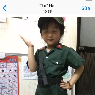 quần áo bộ đội trẻ em