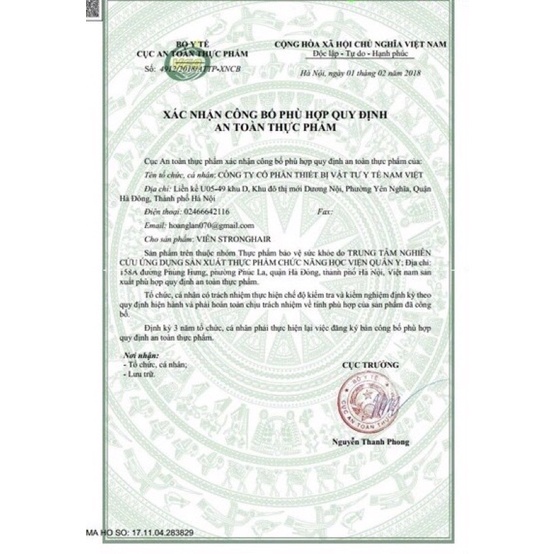 Strong hair Học viện quân y hộp 30 viên