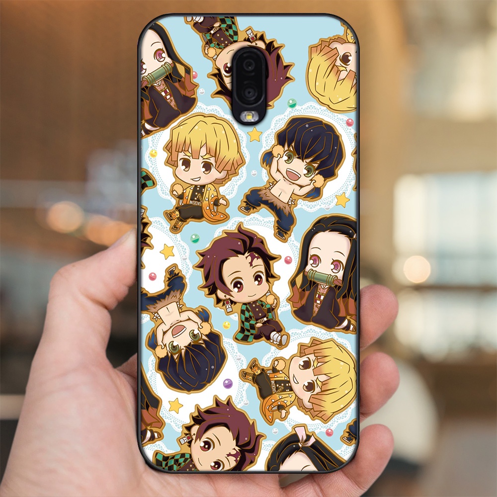 Ốp lưng Samsung J7 Plus viền đen in hình Zenitsu Kimetsu no Yaiba