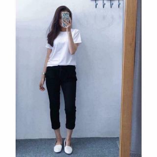 Quần baggy bò thô đen trắng