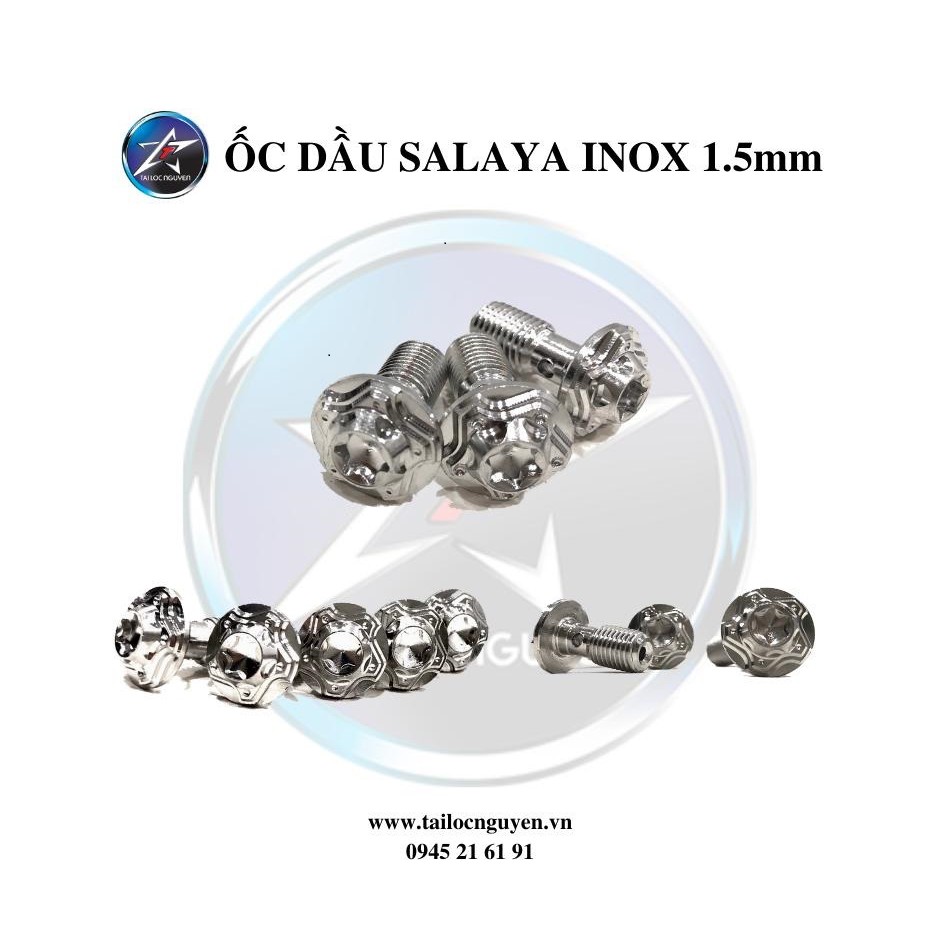 ỐC DẦU INOX SALAYA ĐẦU SAO 1.5mm