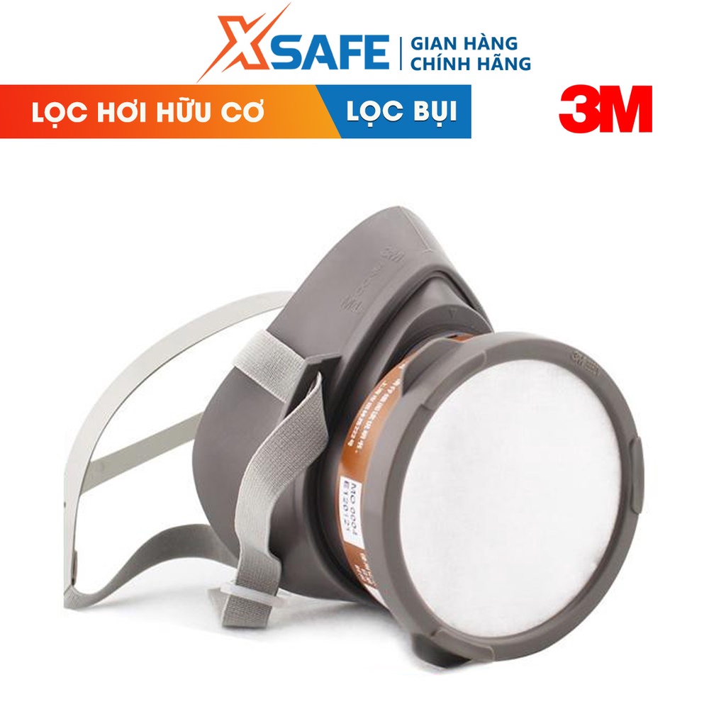 Bộ mặt nạ phòng độc 3M 3200-3301K-7711-385 (4 món) - chống bụi, hơi hữu cơ, dùng phun sơn - chính hãng - xsafe