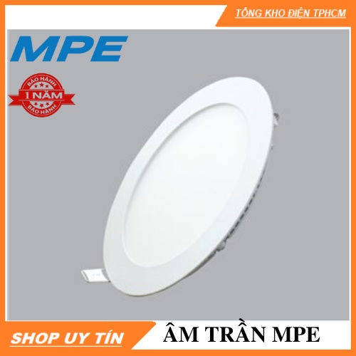 ĐÈN ÂM TRẦN 6W, 9W, 12W, 18W, 24W MPE Tròn Á/S Trắng-vàng-Trung-Tính