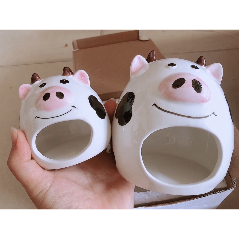 Nhà sứ bò sữa cho hamster. Nhà ngủ sứ cho hamster. Nhà sứ hamster