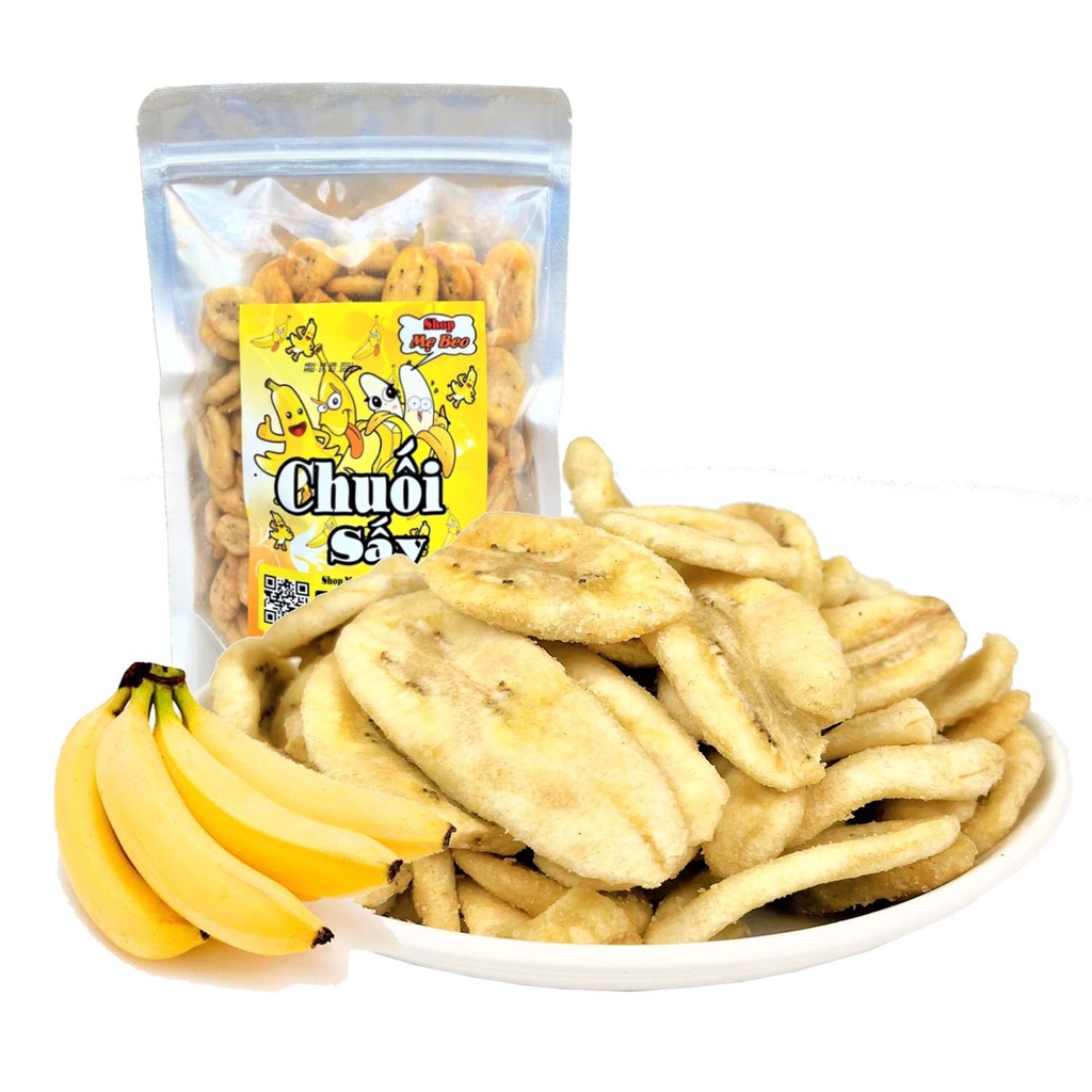 Chuối sấy giòn Đà Lạt xuất khẩu 500gr ăn cực ngon