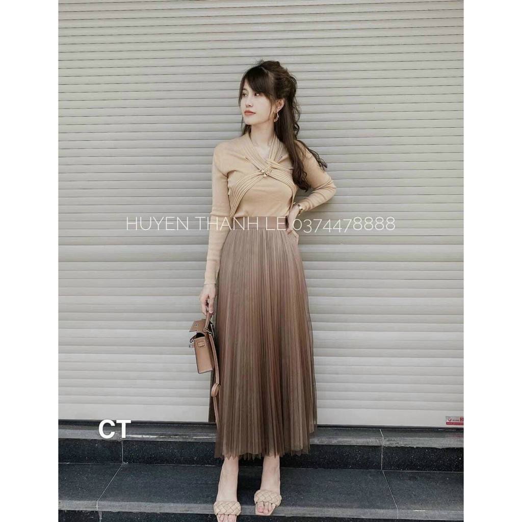 Chân váy midi loang cao cấp 50-80kg hàng bán shop
