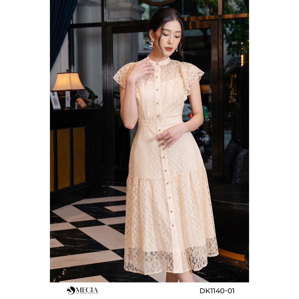 Đầm MECIA DK1140-01 Đầm ren xòe tay cánh tiên