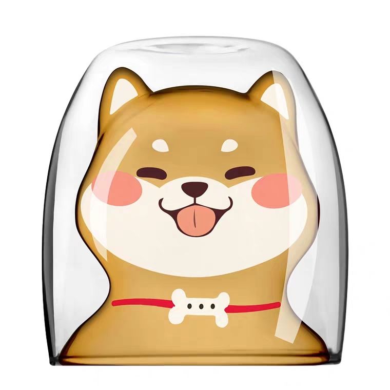 200ML Hàn Quốc Dễ thương Shiba Inu Mugs Đôi ly ăn sáng Cốc sữa Động vật sáng tạo Cốc cà phê dành cho phụ nữ Cốc nước trái cây