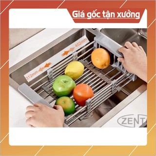 Rổ, Giá Inox gác bồn rửa bát để đồ  tiện dụng