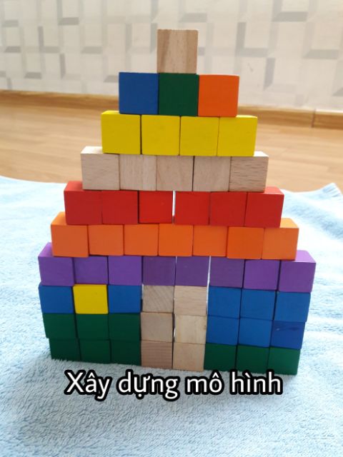100 Khối gỗ vuông 2cm (cube)