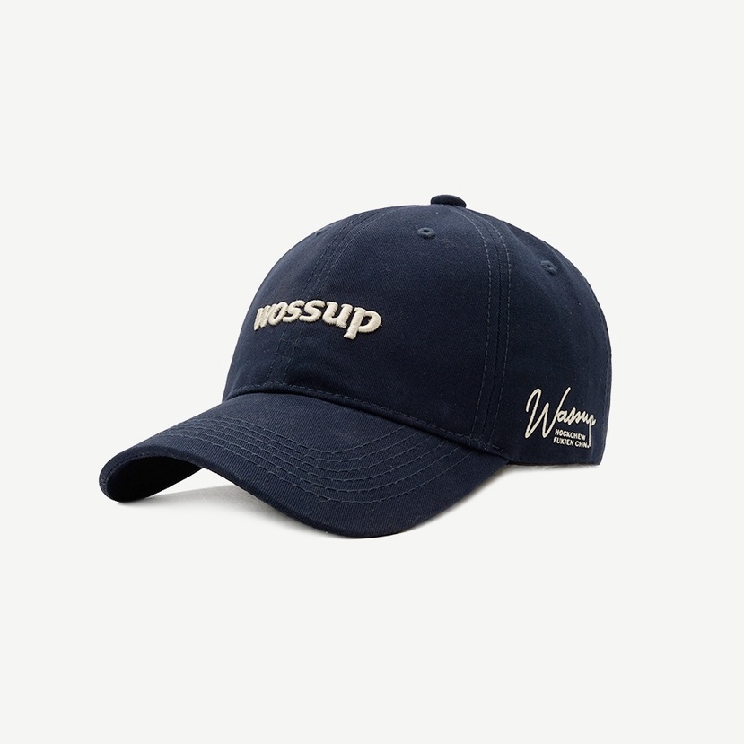 Mũ lưỡi trai mềm thêu chữ phong cách Hàn Quốc thời trang thu đông cho nữ