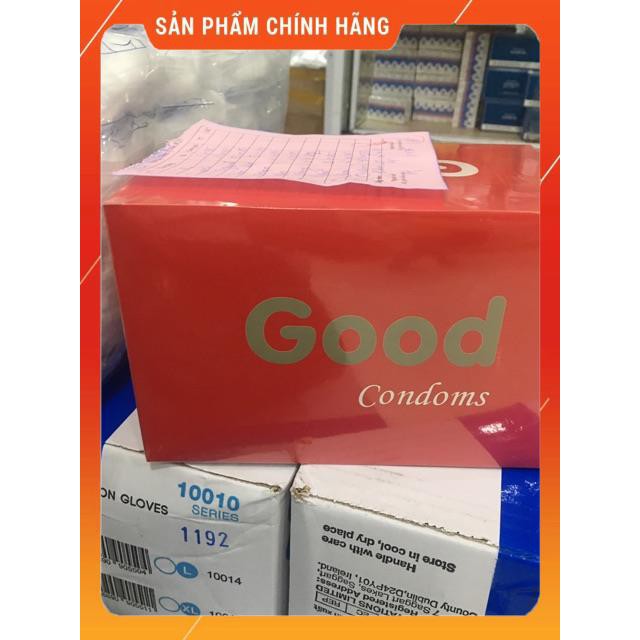 Bao cao su Good hương dâu hộp 144c -tăng độ ẩm tự nhiên cho âm đạo