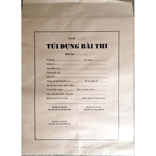 Túi đựng bài thi