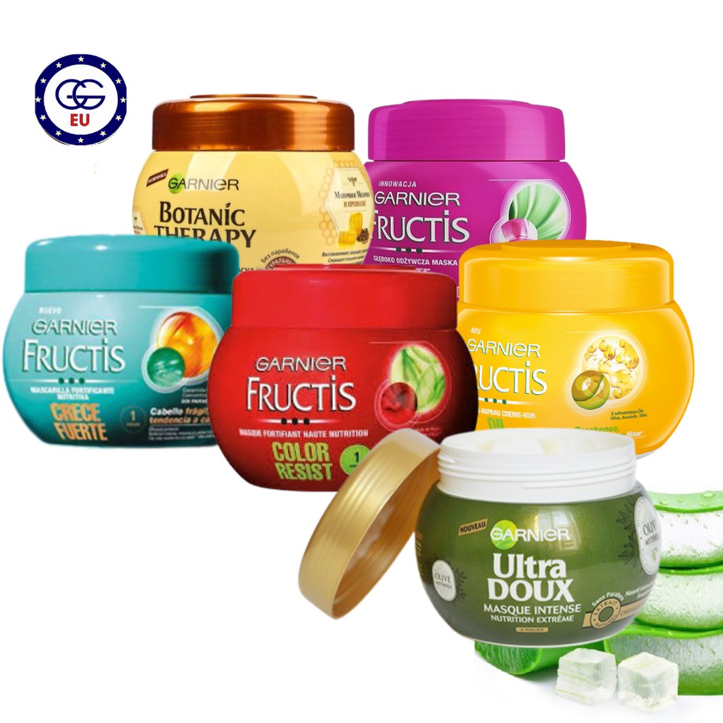 Kem ủ tóc cao cấp từ Garnier Fructis phục hồi hư tổn, nuối dưỡng tóc, hàng nội địa Châu Âu, GGEU