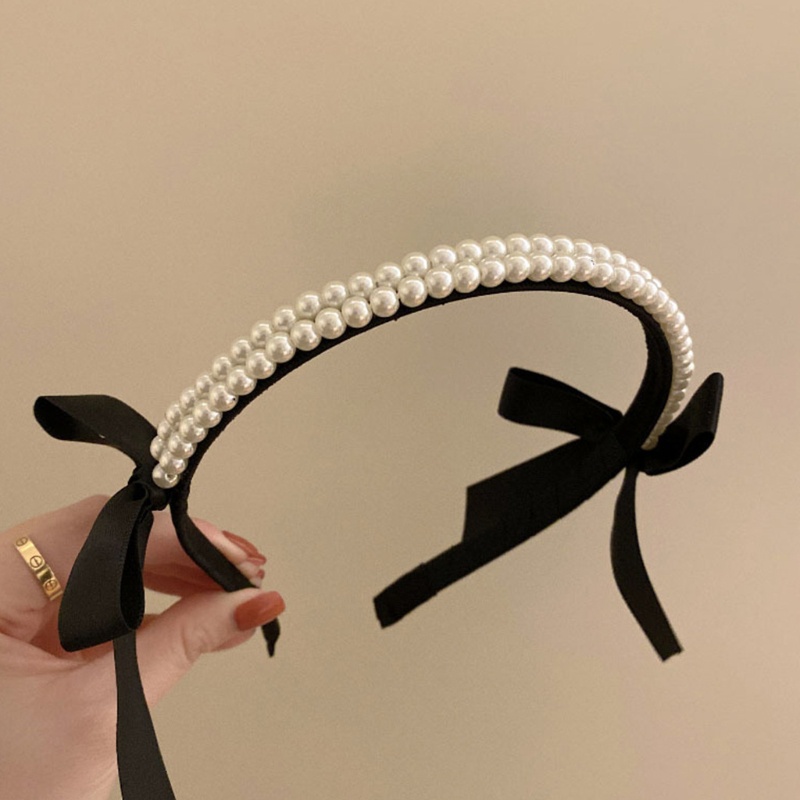 Flgo Băng Đô Nơ Nhung Đính Ngọc Trai Thanh Lịch Làm Đạo Cụ Chụp Ảnh