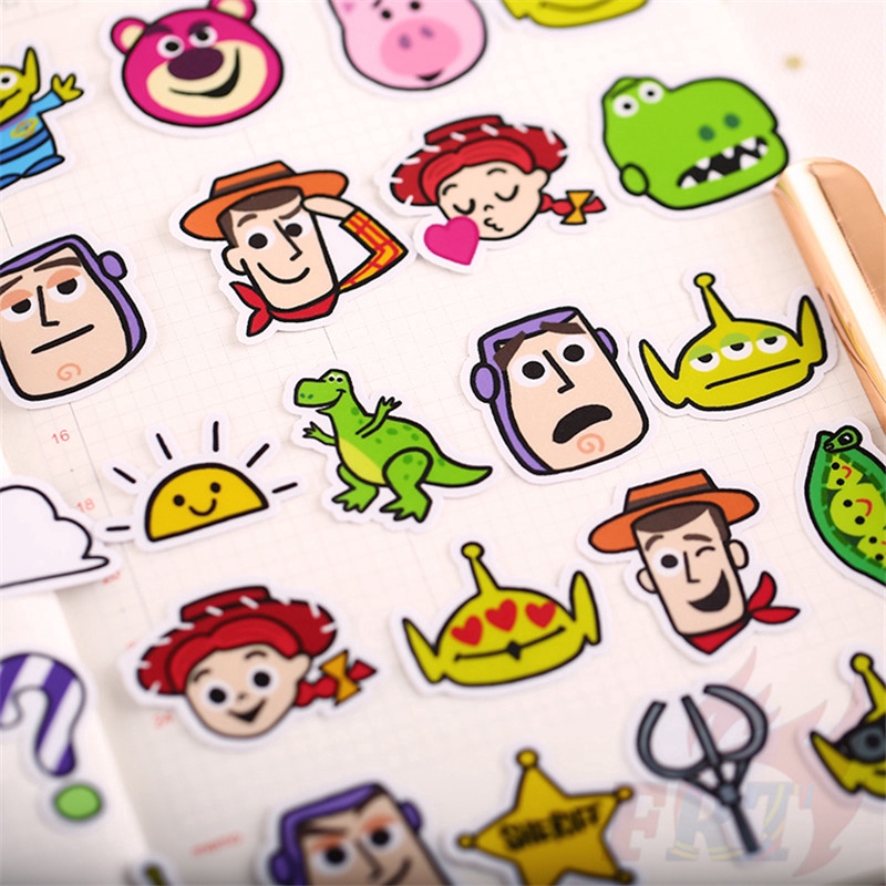 Set 40 nhãn dán trang trí nhân vật trong Toy Story độc đáo dễ thương Q-1