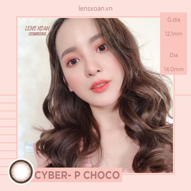 Kính áp tròng CYBER P CHOCO của B.S.COR ( hạn 6 tháng):Lens nâu choco siêu tự nhiên| Lens Xoắn (GIÁ 1 CHIẾC, ĐỌC LƯU Ý)