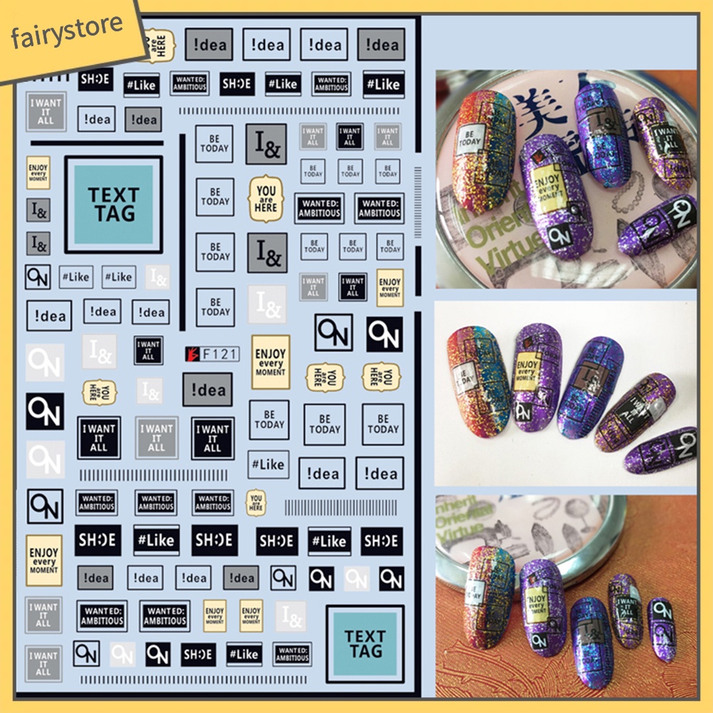 Tờ Miếng dán trang trí móng tay xinh xắn