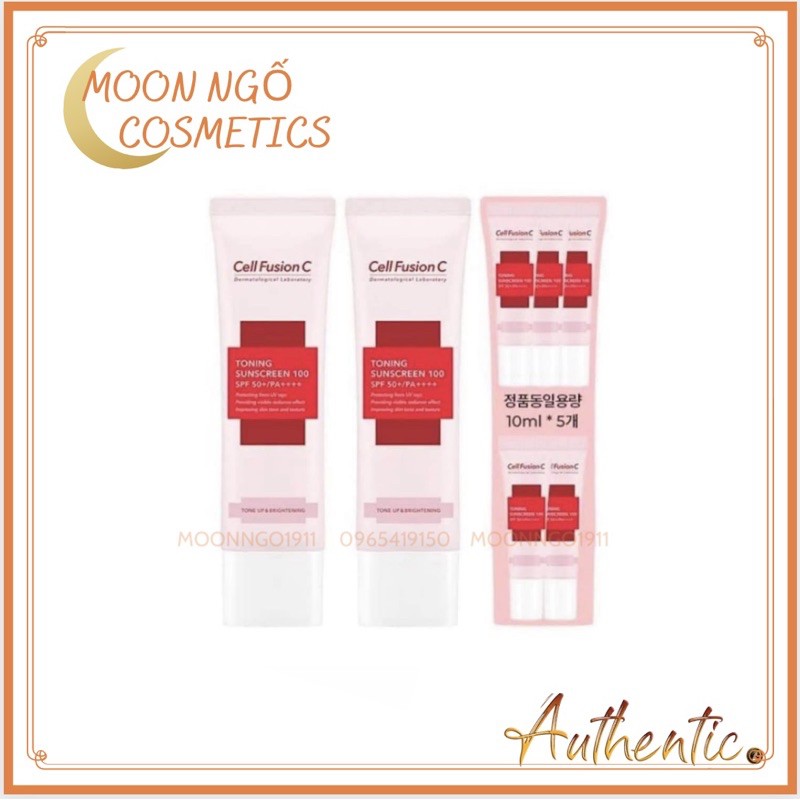Kem chống nắng cell fusion C Tonning- Hồng