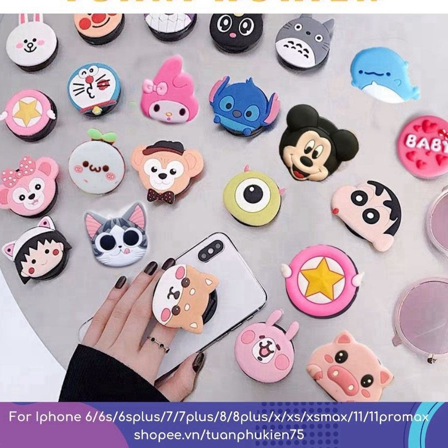 Giá Đỡ Điện Thoại 🌺 FREESHIP 🌺 Popsocket Giá Đỡ Điện Thoại Silicon Hình Thú 11 Mẫu 🌺 -5 -