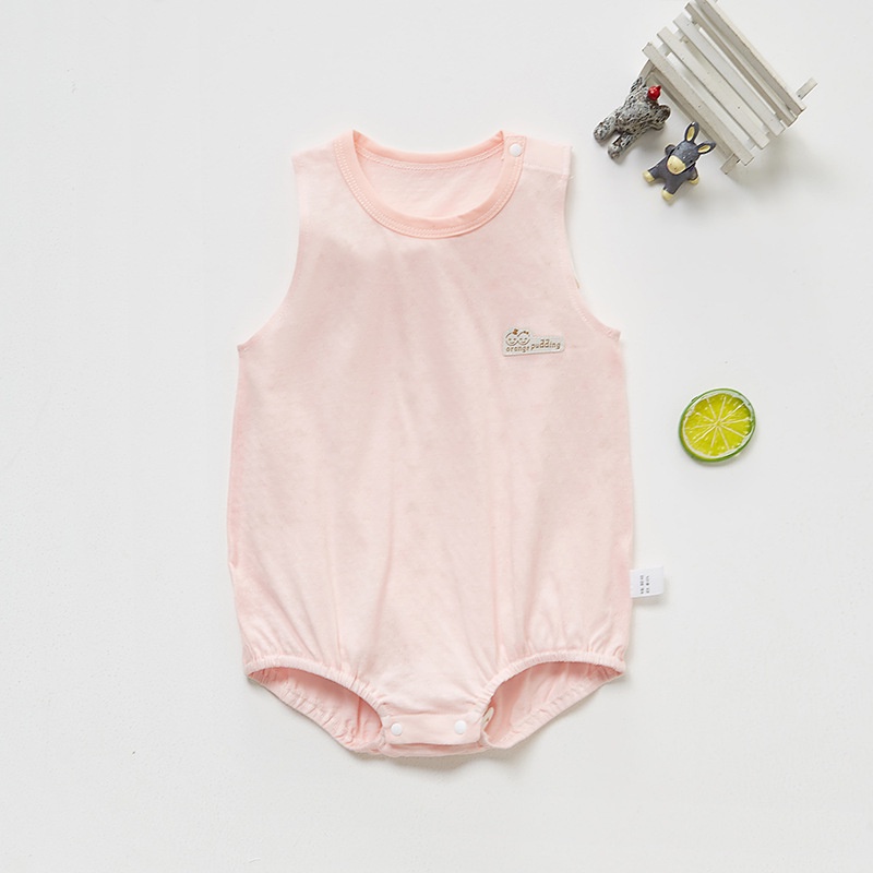 Baby Triangle One-piece Summer Thin Pajamas Newborn Baby Men's and Women's Children's Sleeveless Vest Children's Fart Clothes