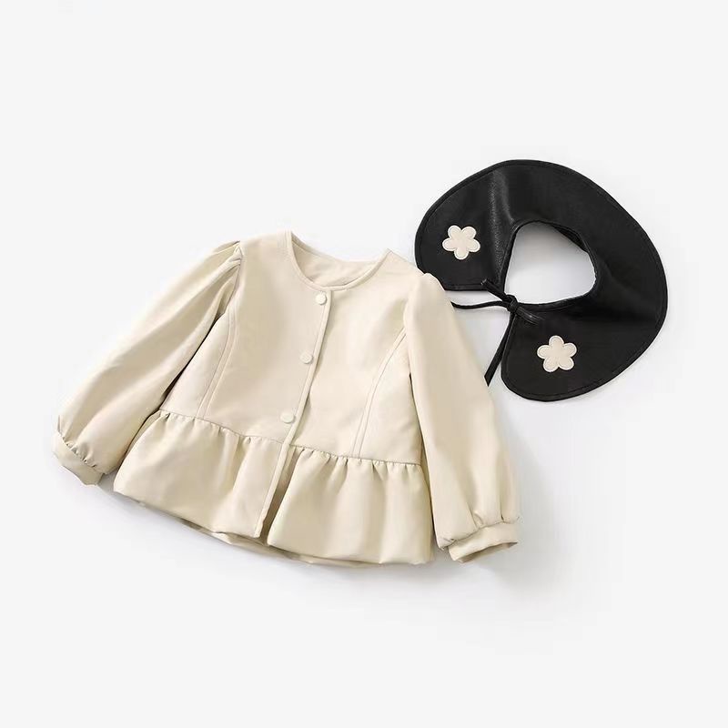 Áo Khoác Da Phong Cách Phương Tây Thời Trang Mùa Thu 2022 Cho Bé Gái