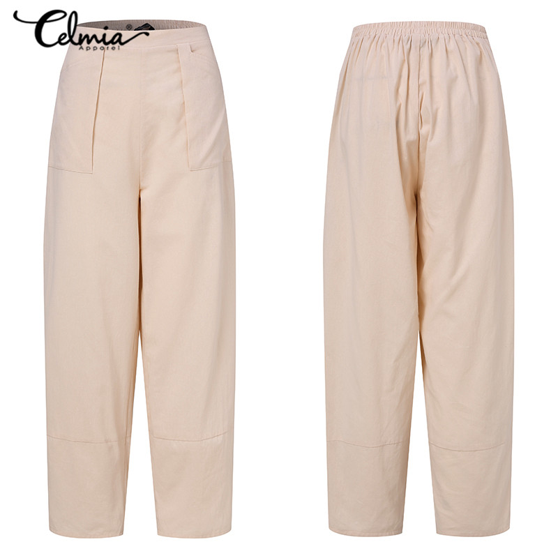 Quần Dài Lưng Cao Màu Trơn Có Túi Thời Trang Cho Nữ | BigBuy360 - bigbuy360.vn