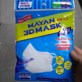 Khẩu tranv Mayan 3D mask PM2.5 tieu chuan Mỹ