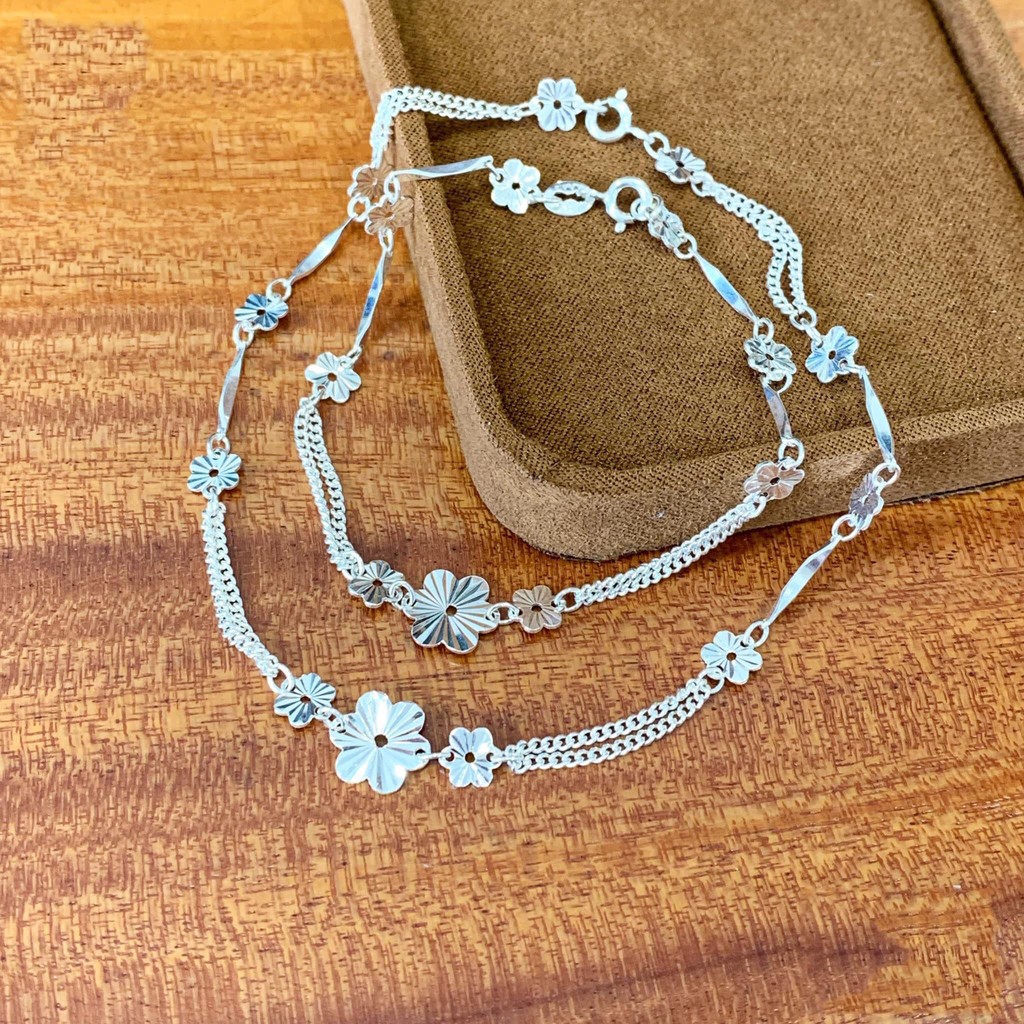 Lắc Tay Bạc Nữ Hoa Phay - Minh Canh Jewelry