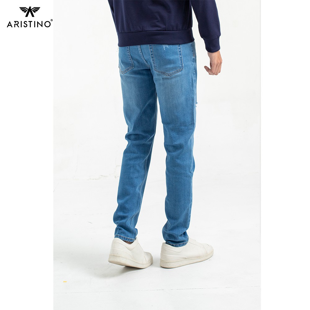 Quần jeans nam ARISTINO dáng Slim fit ôm vừa vặn, lưng cao, dễ phối đồ, cotton thoáng khí - AJN00409